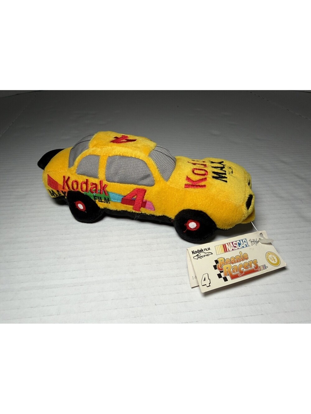 NASCAR Beanie Racer, Kodak Max #4, Morgan McClure, Plush Toy, 1998